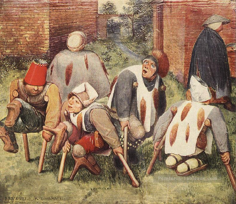 Les mendiants flamands Renaissance paysan Pieter Bruegel l’Ancien Peintures à l'huile